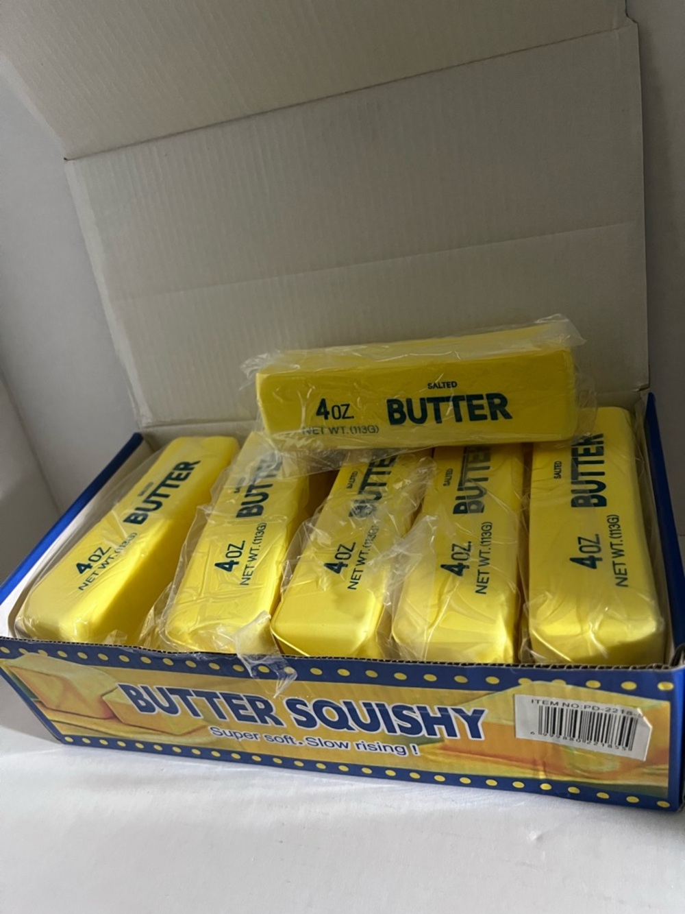 3X Butter Squishy 4oz Yellow Stress Toy - Pack of Bars